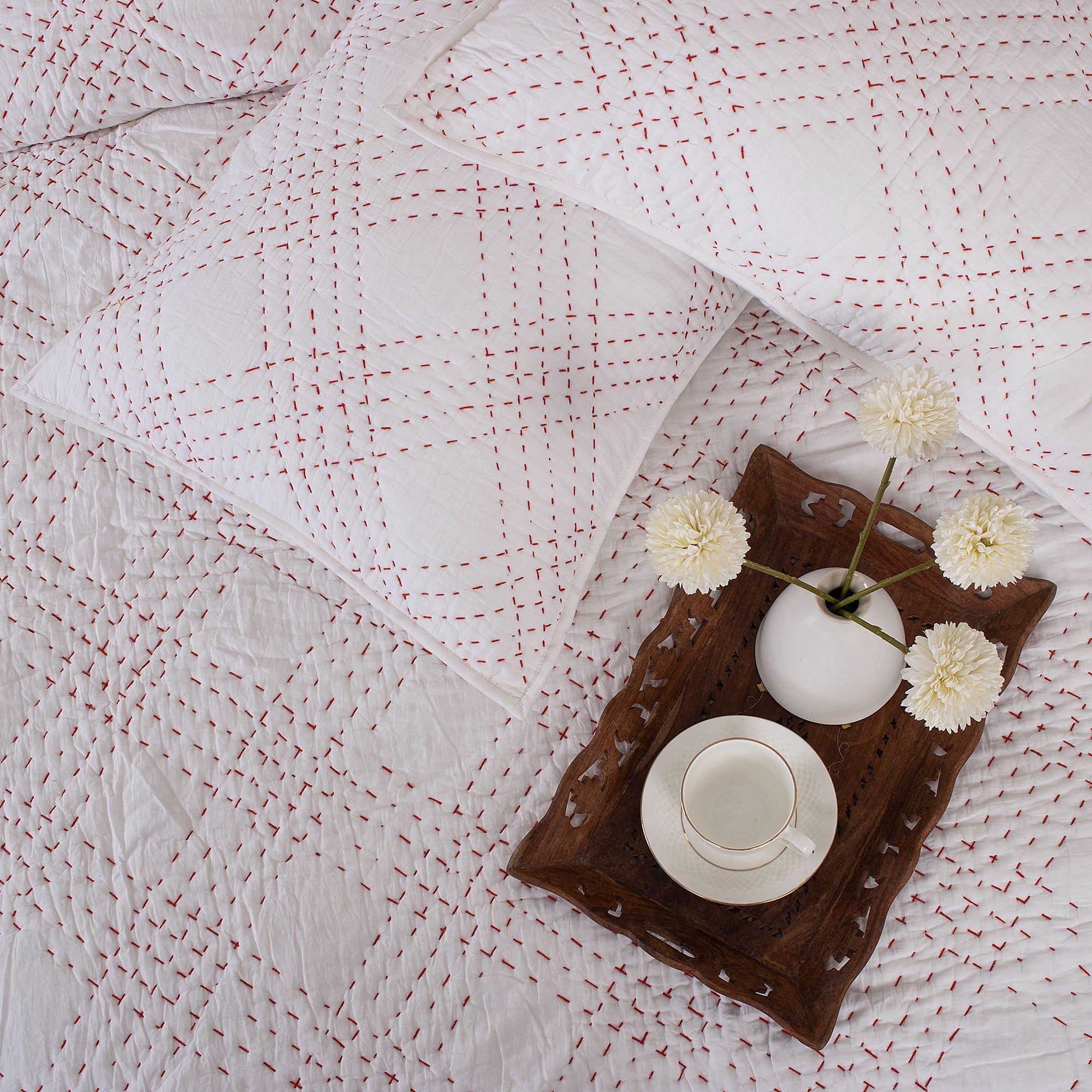 Solid Kantha Handmade Quilt For Winter